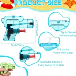 100 Pack Mini Water Gun for Boys and Girls Colorful Water Squirt Guns Small Toy Gun Plastic Pistol for Beach Water Park Swimming Pool Party Favors(Random Color)