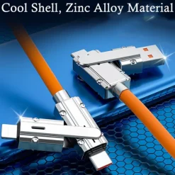 1 Pack Multi Charging Cable 3.3ft USB C to USB C / Lightning USB A to micro USB / USB C 6 A Charging Cable Fast Charging High Data Transfer Durable 4 in 1 Easy carry For Macbook iPad Samsung Phone