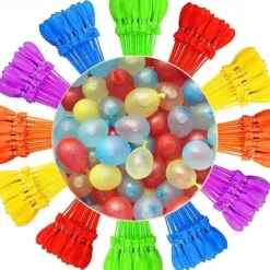 111 Pack Rapid-Filling Self-Sealing Water Balloons for Outdoor Family Friends Children Summer Fun
