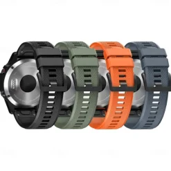 [4 Pack] Silicone Watch Bands for Garmin Fenix 6 – Quick Release Replacement Sport Strap with Secure Clasp, Soft & Durable Wristband