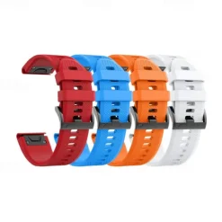 [4 Pack] Silicone Watch Bands for Garmin Fenix 6 – Quick Release Replacement Sport Strap with Secure Clasp, Soft & Durable Wristband