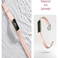 6 Pack Smart Watch Band Compatible with Fitbit Luxe Soft Silicone Smartwatch Strap Adjustable Solo Loop Women Men Sport Band Replacement Wristband