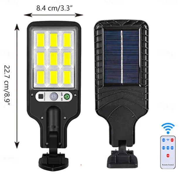 2 Pack Solar Flood Lights Street Lights Outdoor Motion Sensor LED Wall Lights Flood Lights Remote Control Solar Street Lamp Waterproof Induction Garden Lamp Wall Lamp Garden Lamp