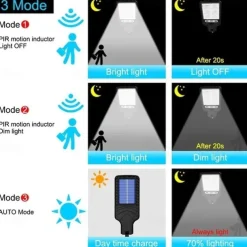 2 Pack Solar Flood Lights Street Lights Outdoor Motion Sensor LED Wall Lights Flood Lights Remote Control Solar Street Lamp Waterproof Induction Garden Lamp Wall Lamp Garden Lamp