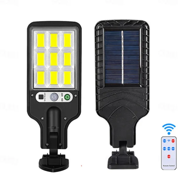 2 Pack Solar Flood Lights Street Lights Outdoor Motion Sensor LED Wall Lights Flood Lights Remote Control Solar Street Lamp Waterproof Induction Garden Lamp Wall Lamp Garden Lamp