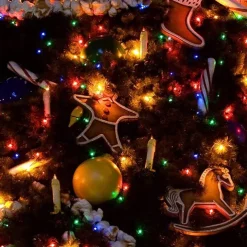 2 Pack Solar String Lights Christmas Lights Decoration Outdoor 12m 120LEDs Fairy Copper Wire Lights with 8 Modes Waterproof Decoration Copper Wire Lights for Patio Yard Trees Christmas Wedding Party