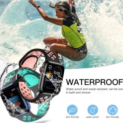 4 Pack Sport Band Compatible with Apple Watch band 38mm 40mm 41mm 42mm 44mm 45mm 49mm Waterproof Adjustable Soft Silicone Strap Replacement Wristband for iwatch Series Ultra 8 7 SE 6 5 4 3 2 1