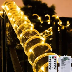 1 Pack Timing Function String Light, Adjustable Brightness Light String, Tube Sleeve Light, Indoor and Outdoor Decorative Lights, Holiday Christmas Decorative Lights, Waterproof 3AA