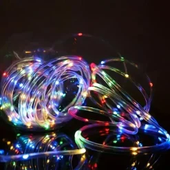 1 Pack Timing Function String Light, Adjustable Brightness Light String, Tube Sleeve Light, Indoor and Outdoor Decorative Lights, Holiday Christmas Decorative Lights, Waterproof 3AA