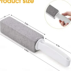 2 Pack Toilet Cleaner Hard Water Build up Remover with Ergonomic Handle, Toilet Bowl Stain Ring Remover, Pumice Stone Toilet Cleaner Tool Stain Hard Water Ring Remover for Toilet, Pool, Bathroom, Sink