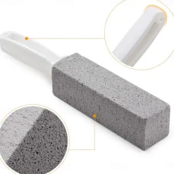 2 Pack Toilet Cleaner Hard Water Build up Remover with Ergonomic Handle, Toilet Bowl Stain Ring Remover, Pumice Stone Toilet Cleaner Tool Stain Hard Water Ring Remover for Toilet, Pool, Bathroom, Sink