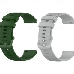 2 Pack Watch Band for Garmin Forerunner 265 255 Music Venu 3 2 Vivoactive 4 22mm Soft Silicone Replacement Strap 22mm Sport Band Wristband