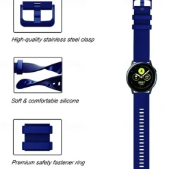 2 Pack Watch Band for Garmin Forerunner 265 255 Music Venu 3 2 Vivoactive 4 22mm Soft Silicone Replacement Strap 22mm Sport Band Wristband