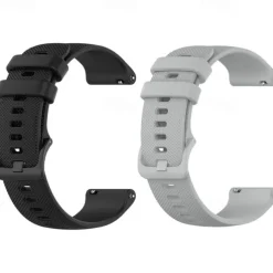 2 Pack Watch Band for Garmin Forerunner 265 255 Music Venu 3 2 Vivoactive 4 22mm Soft Silicone Replacement Strap 22mm Sport Band Wristband