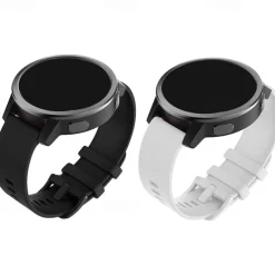 2 Pack Watch Band for Garmin Forerunner 265 255 Music Venu 3 2 Vivoactive 4 22mm Soft Silicone Replacement Strap 22mm Sport Band Wristband