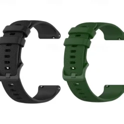 2 Pack Watch Band for Garmin Forerunner 265 255 Music Venu 3 2 Vivoactive 4 22mm Soft Silicone Replacement Strap 22mm Sport Band Wristband