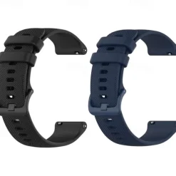 2 Pack Watch Band for Garmin Forerunner 265 255 Music Venu 3 2 Vivoactive 4 22mm Soft Silicone Replacement Strap 22mm Sport Band Wristband