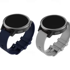 2 Pack Watch Band for Garmin Forerunner 265 255 Music Venu 3 2 Vivoactive 4 22mm Soft Silicone Replacement Strap 22mm Sport Band Wristband