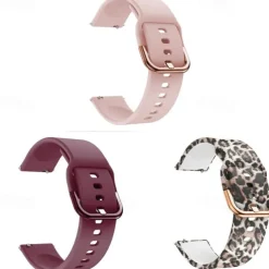 3 Pack Watch Band for Garmin Forerunner 645/245/158/55 Music Venu Sq 2(Music) / Sq(Music) / 2 Plus, Venu Vívoactive 3 (Music), Vívomove 3 / HR / Sport / Style / Luxe Approach S42 / S40 / S12 Soft