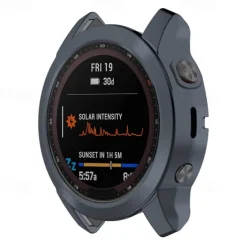 2 Pack Watch Case Compatible with Garmin Fenix 7S / Fenix 7 / Fenix 7X Scratch Resistant Ultra-thin Shockproof Soft TPU Watch Cover