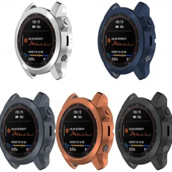 2 Pack Watch Case Compatible with Garmin Fenix 7S / Fenix 7 / Fenix 7X Scratch Resistant Ultra-thin Shockproof Soft TPU Watch Cover