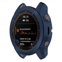 2 Pack Watch Case Compatible with Garmin Fenix 7S / Fenix 7 / Fenix 7X Scratch Resistant Ultra-thin Shockproof Soft TPU Watch Cover