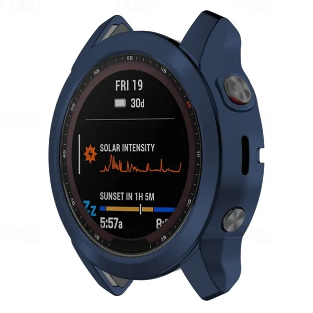 2 Pack Watch Case Compatible with Garmin Fenix 7S / Fenix 7 / Fenix 7X Scratch Resistant Ultra-thin Shockproof Soft TPU Watch Cover