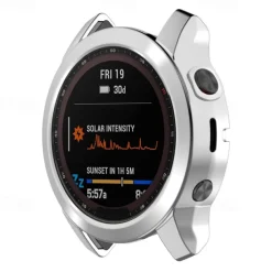 2 Pack Watch Case Compatible with Garmin Fenix 7S / Fenix 7 / Fenix 7X Scratch Resistant Ultra-thin Shockproof Soft TPU Watch Cover