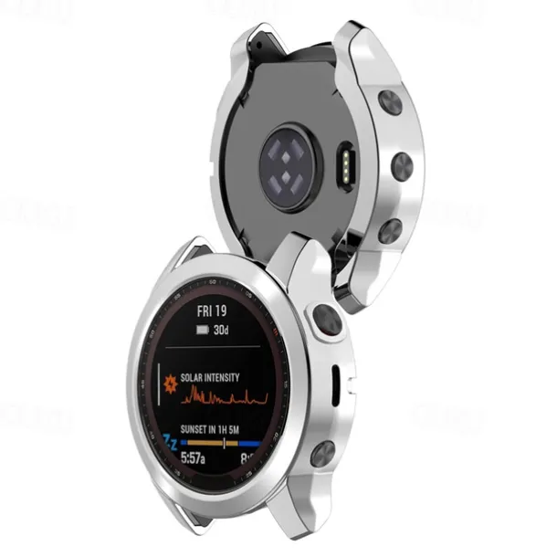 2 Pack Watch Case Compatible with Garmin Fenix 7S / Fenix 7 / Fenix 7X Scratch Resistant Ultra-thin Shockproof Soft TPU Watch Cover