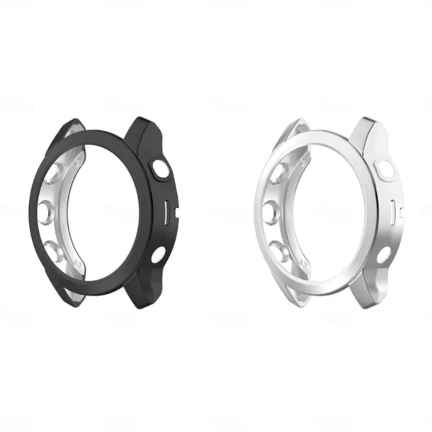 2 Pack Watch Case Compatible with Garmin Fenix 7S / Fenix 7 / Fenix 7X Scratch Resistant Ultra-thin Shockproof Soft TPU Watch Cover