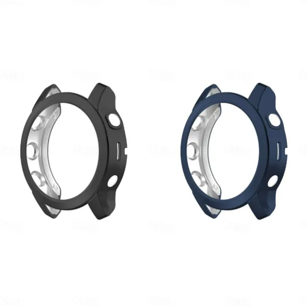 2 Pack Watch Case Compatible with Garmin Fenix 7S / Fenix 7 / Fenix 7X Scratch Resistant Ultra-thin Shockproof Soft TPU Watch Cover