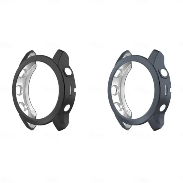 2 Pack Watch Case Compatible with Garmin Fenix 7S / Fenix 7 / Fenix 7X Scratch Resistant Ultra-thin Shockproof Soft TPU Watch Cover