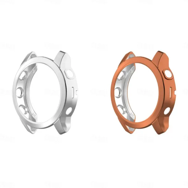 2 Pack Watch Case Compatible with Garmin Fenix 7S / Fenix 7 / Fenix 7X Scratch Resistant Ultra-thin Shockproof Soft TPU Watch Cover