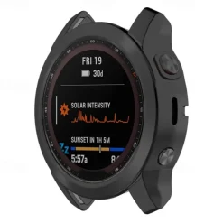 2 Pack Watch Case Compatible with Garmin Fenix 7S / Fenix 7 / Fenix 7X Scratch Resistant Ultra-thin Shockproof Soft TPU Watch Cover