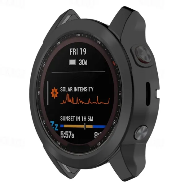 2 Pack Watch Case Compatible with Garmin Fenix 7S / Fenix 7 / Fenix 7X Scratch Resistant Ultra-thin Shockproof Soft TPU Watch Cover