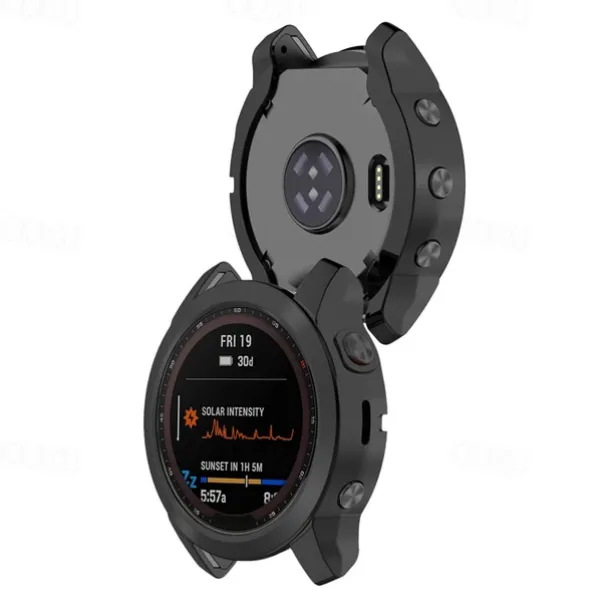 2 Pack Watch Case Compatible with Garmin Fenix 7S / Fenix 7 / Fenix 7X Scratch Resistant Ultra-thin Shockproof Soft TPU Watch Cover