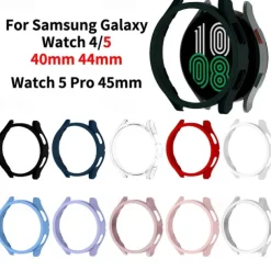 1 Pack Watch Case Compatible with Samsung Galaxy Watch 5 Pro 45mm / Watch 5 40mm / Watch 5 44mm / Watch 4 40mm / Watch 4 44mm Scratch Resistant Rugged Bumper Full Cover PC Watch Cover