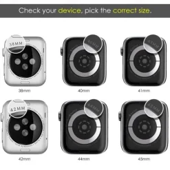 2 Pack Watch Case with Screen Protector Compatible with Apple Watch Series 8 7 41mm 45mm / Series 6 5 4 SE 40mm 44mm / Series 3 2 1 38mm 42mm Scratch Resistant Bling Diamond HD Clear Tempered Glass