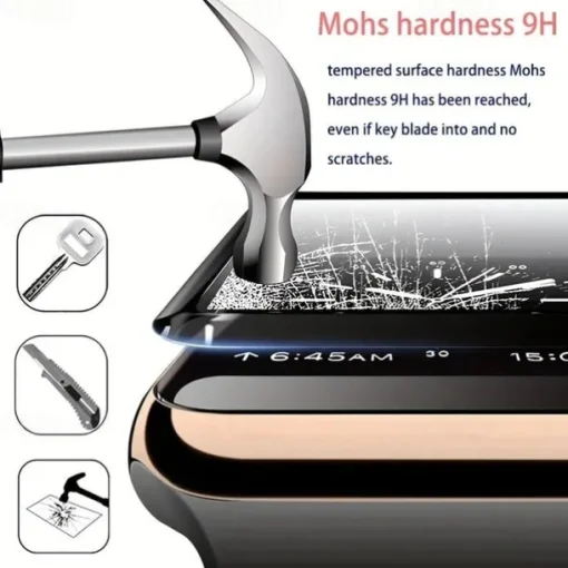 [2 Pack] Watch Screen Protector Compatible with Apple Watch Ultra 49mm Series 8 7 41mm 45mm Series 6 5 4 SE 40mm 44mm Series 3 2 1 38mm 42mm Max Coverage Touch Sensitive Bubble Free Soft Film Watch