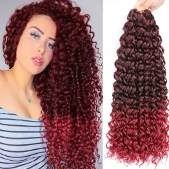8 Packs 18 inch Curly Crochet Hair for Black Women Water Wave Crochet Hair Curly Braiding Hair GoGo Curl Crochet Hair Ocean Wave Beach Curl Wavy Crochet Hair Extensions