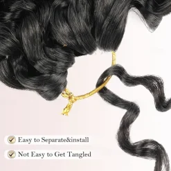 8 Packs 18 inch Curly Crochet Hair for Black Women Water Wave Crochet Hair Curly Braiding Hair GoGo Curl Crochet Hair Ocean Wave Beach Curl Wavy Crochet Hair Extensions