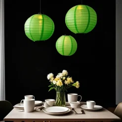 3 Packs Solar Paper Lanterns 8&10&12inch Waterproof Outdoor Nylon Cloth Paper Lantern Lamps Garden Hanging Paper Lanterns for Outdoor Garden Wedding Halloween Party Decoration(Warm White)