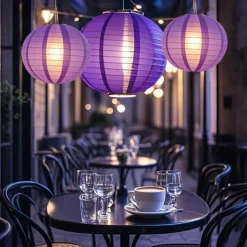 3 Packs Solar Paper Lanterns 8&10&12inch Waterproof Outdoor Nylon Cloth Paper Lantern Lamps Garden Hanging Paper Lanterns for Outdoor Garden Wedding Halloween Party Decoration(Warm White)