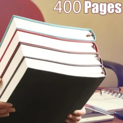 400 Pages A4 Notebook College Student Art Exquisite Thickened Large Notepad A5 Office High-end Pu Leather Work Conference Record Book Horizontal Line Diary