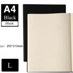 400 Pages A4 Notebook College Student Art Exquisite Thickened Large Notepad A5 Office High-end Pu Leather Work Conference Record Book Horizontal Line Diary