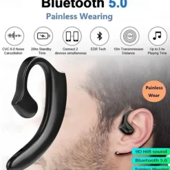 2023 Painless Ear-hook Bluetooth 5.0 EDR Business Headphoneergonomic design Non-earplugs Wireless sport Earphone with Mic