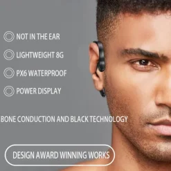 2023 Painless Ear-hook Bluetooth 5.0 EDR Business Headphoneergonomic design Non-earplugs Wireless sport Earphone with Mic