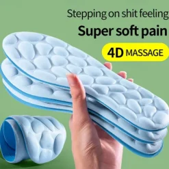 1 Pair Comfortable Gel Insoles with Massage Pebble Design – Arch Support and Shock Absorption for All-Day Foot Comfort