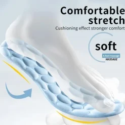 1 Pair Comfortable Gel Insoles with Massage Pebble Design – Arch Support and Shock Absorption for All-Day Foot Comfort