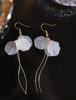 1 Pair Drop Earrings Hanging Earrings For Women's Birthday Party Evening Gift Alloy Drop Fashion Petal